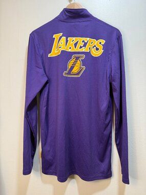 NBA Los Angeles Lakers Long-Sleeve 1/4 Quarter-Zip Pullover Mens M Licensed